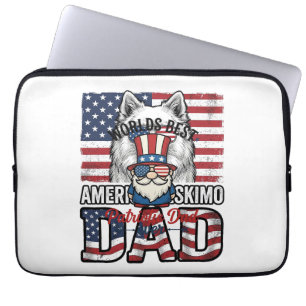 Patriotic Dad Gnome Vintage Vector Shirt Design_1 Laptop Sleeve