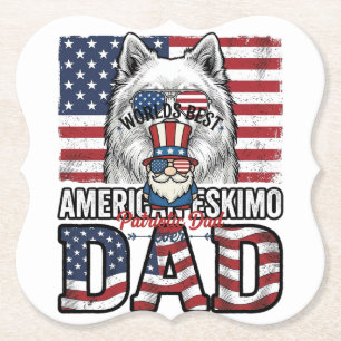 Patriotic Dad Gnome Vintage Vector Shirt Design_1 Paper Coaster
