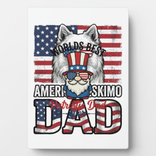 Patriotic Dad Gnome Vintage Vector Shirt Design_1 Plaque
