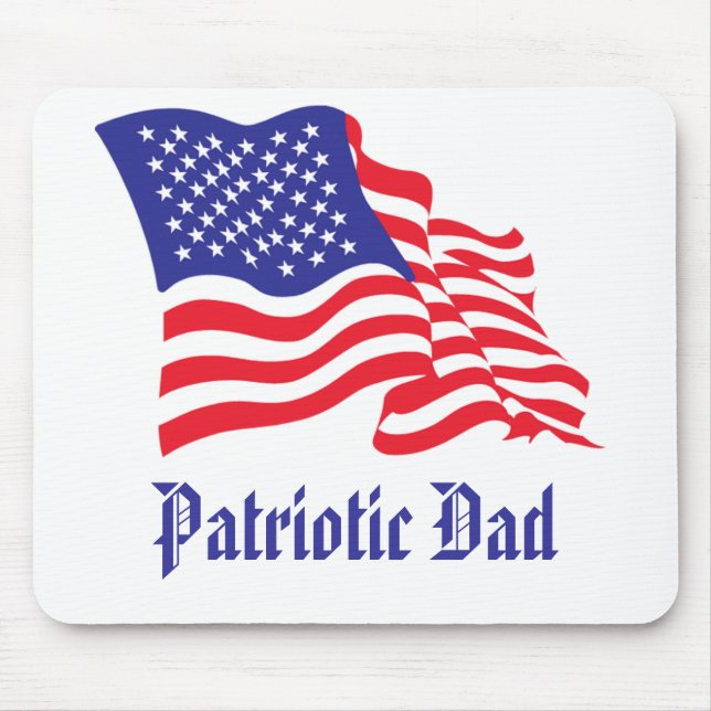 Patriotic Dad Mouse Mat (Front)