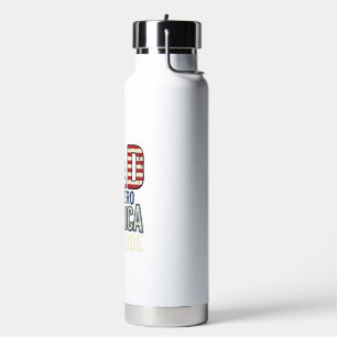 Patriotic Dad Our Hero Vintage Father Shirt Design Water Bottle