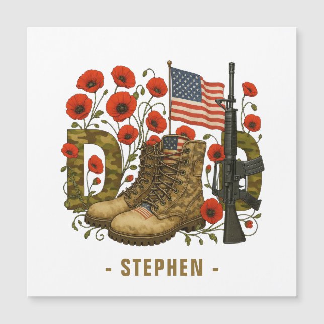Patriotic Dad – USA Flag with Combat Boots (Front)