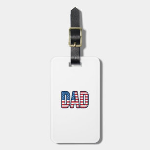 Patriotic DAD Vector Shirt Design_1 Luggage Tag