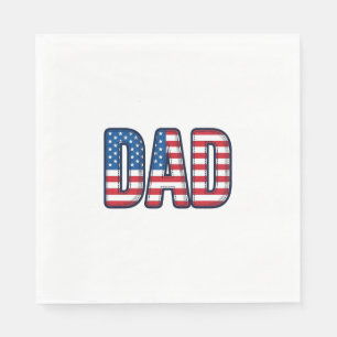 Patriotic DAD Vector Shirt Design_1 Napkin