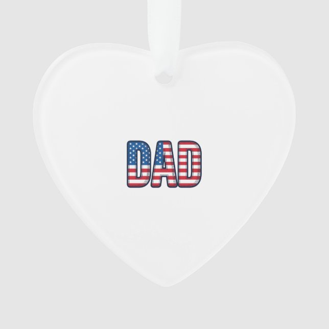 Patriotic DAD Vector Shirt Design_1 Ornament (Front)
