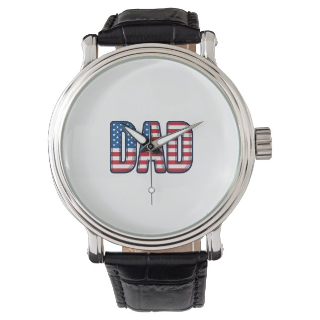 Patriotic DAD Vector Shirt Design_1 Watch (Front)