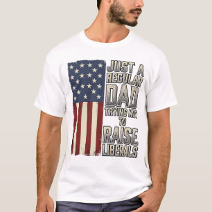 Patriotic Dad Vintage Flag Quote Shirt Design_1