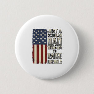 Patriotic Dad Vintage Flag Quote Shirt Design_1 6 Cm Round Badge