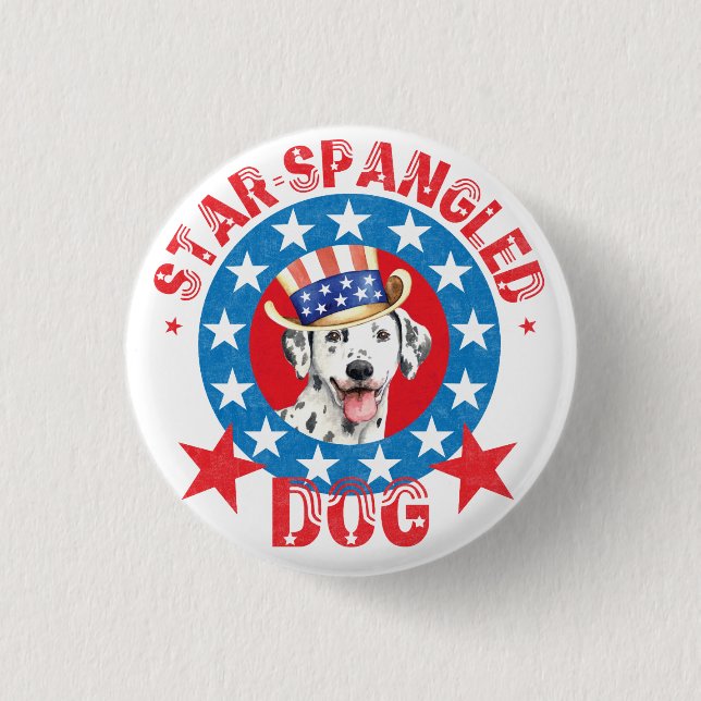 Patriotic Dalmatian 3 Cm Round Badge (Front)