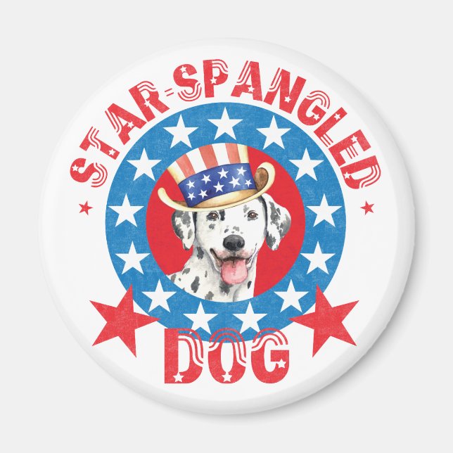 Patriotic Dalmatian Magnet (Front)