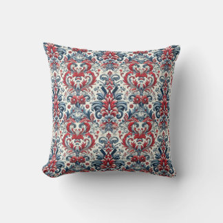 Patriotic Damask Cushion