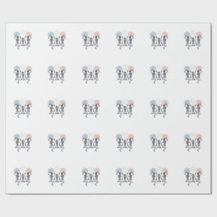 Patriotic Dancing Skeleton Fireworks Vintage Shirt Wrapping Paper