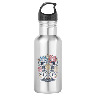Patriotic Dancing Skeletons Fireworks 4th of July 532 Ml Water Bottle
