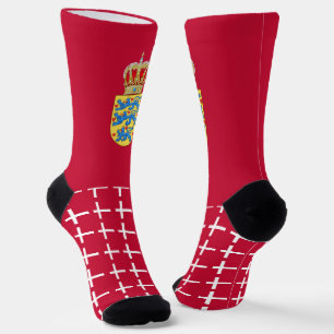 Patriotic Danish Flag Socks, Denmark fashion Socks