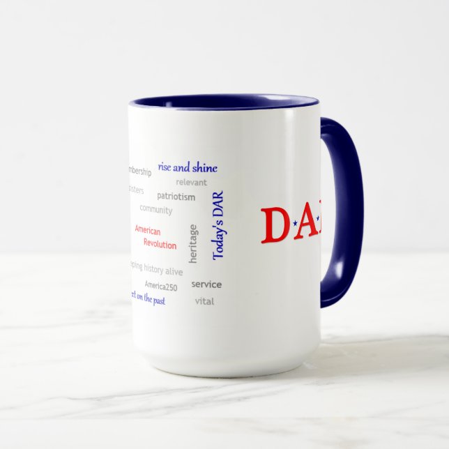 Patriotic DAR Mug (Front Right)