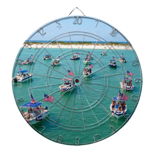Patriotic Dart board boating theme (Front)