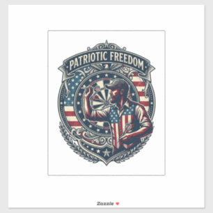 Patriotic Dart Player Vector Graphic Tee
