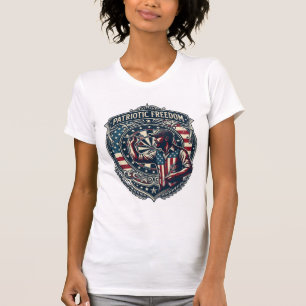 Patriotic Dart Player Vector Graphic Tee