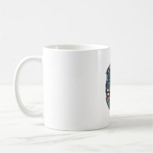 Patriotic Dart Player Vector Graphic Tee Coffee Mug