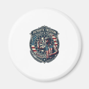 Patriotic Dart Player Vector Graphic Tee Magnet