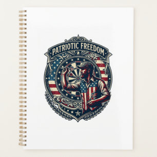 Patriotic Dart Player Vector Graphic Tee Planner