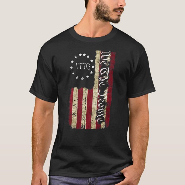 Patriotic Day 1776 We The People American Constitu T-Shirt (Front)