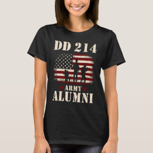 Patriotic DD 214 Alumni DD214 Military Veteran day T-Shirt