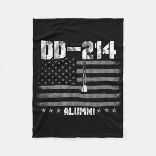 Patriotic Dd-214 Alumni Military Veteran Long Slee Fleece Blanket