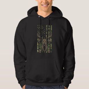 Patriotic Deer Hunting American Men Women Fourth O Hoodie