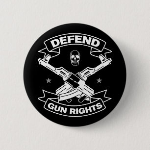 Patriotic Defend Gun Rights Defend 2nd Amendment 6 Cm Round Badge