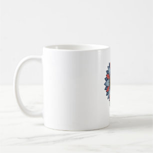 Patriotic Denim Sunflower Ornament Vintage Coffee Mug