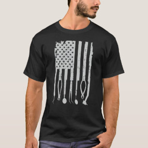 Patriotic Dentist Dental Hygienist American Flag T-Shirt