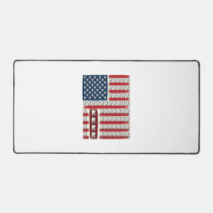 Patriotic Dentist Tooth Flag Desk Mat