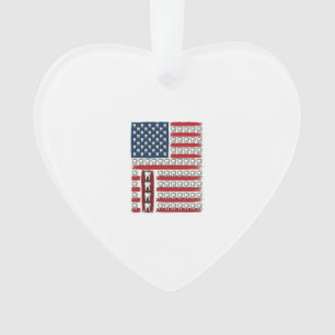 Patriotic Dentist Tooth Flag Ornament