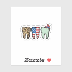 Patriotic Dentist Tooth Vintage Leopard Shirt Desi