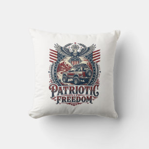 Patriotic Desert Road Explorer Cushion