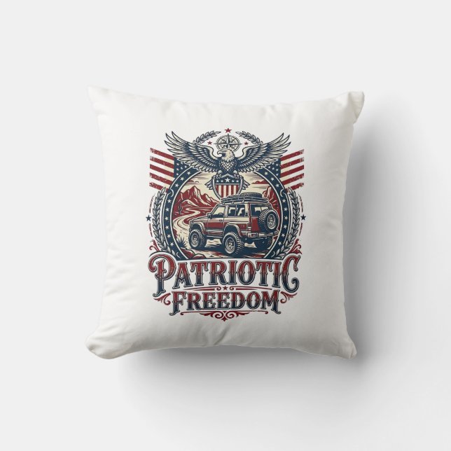 Patriotic Desert Road Explorer Cushion (Front)