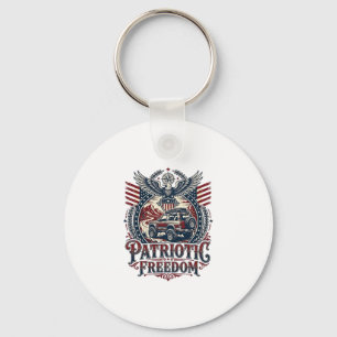 Patriotic Desert Road Explorer Key Ring