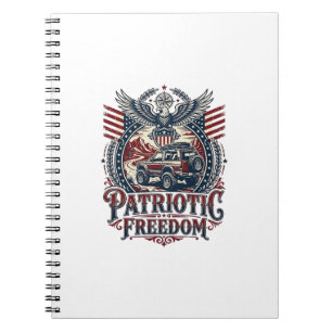 Patriotic Desert Road Explorer Notebook