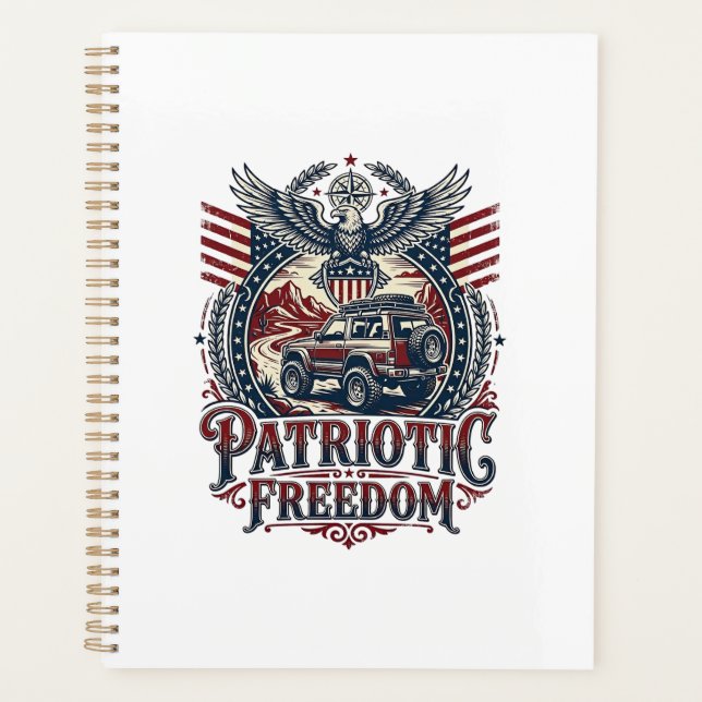 Patriotic Desert Road Explorer Planner (Front)