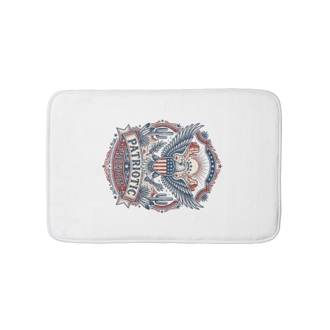Patriotic Desert Southwest Pride Vector Graphic Te Bath Mat (Front)