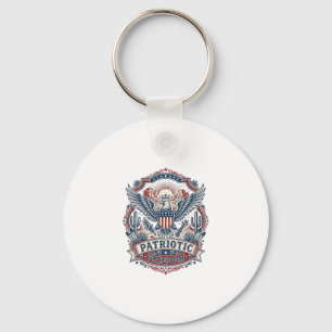 Patriotic Desert Southwest Pride Vector Graphic Te Key Ring