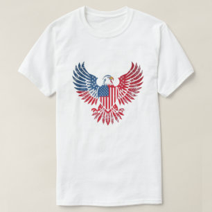 Patriotic design with Bald Eagle and American Flag T-Shirt