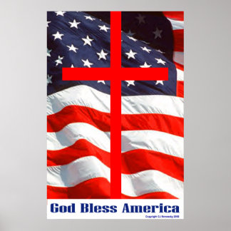 Patriotic Designs - "God Bless America" Poster