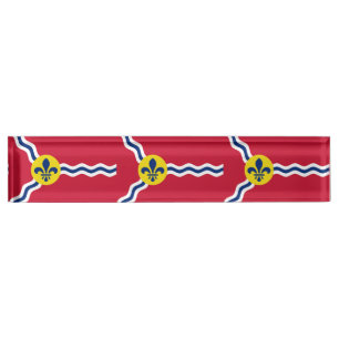 Patriotic desk nameplate, Flag of St. Louis, USA Nameplate