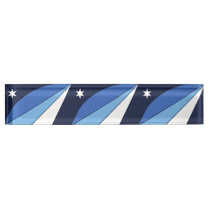 Patriotic desk nameplate with Flag of Columbia, SC