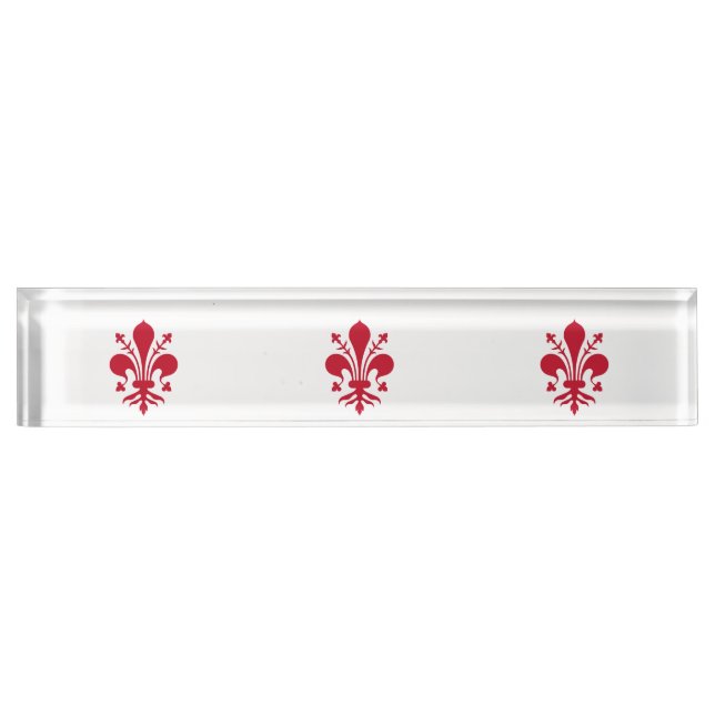 Patriotic desk nameplate with Flag of Florence (Front)