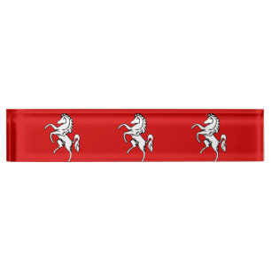 Patriotic desk nameplate with Flag of Kent County