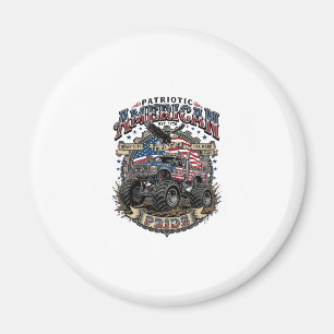 Patriotic Diesel Beast Freedom Monster Truck Heavy Magnet