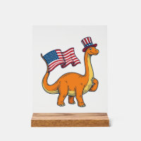 Patriotic Dinosaur Flag Vintage Engraving Shirt_1